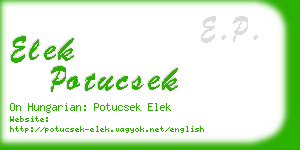 elek potucsek business card